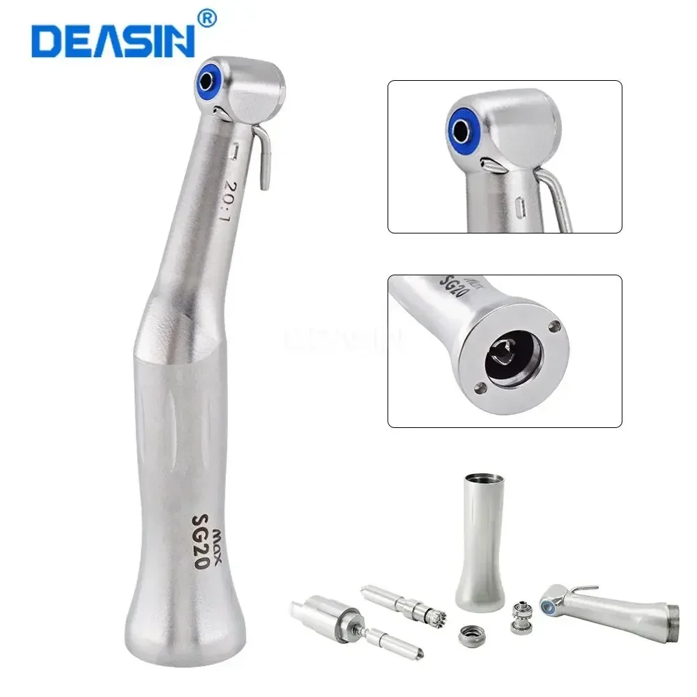 Dental De MAX SG20 Surgery Implant Handpiece Contra Angle handpieces 20 1 Low Speed Push Button Chuck Handpiece For E-TYPE Motor