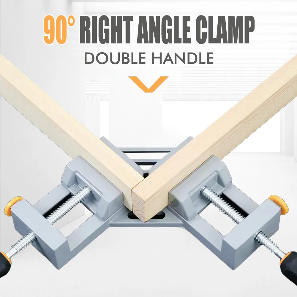 New Adjustable 90 Degree Right Angle Clamp, Aluminum Alloy Welding & Woodworking Corner Clip for Photo Frame Cabinet Workbench