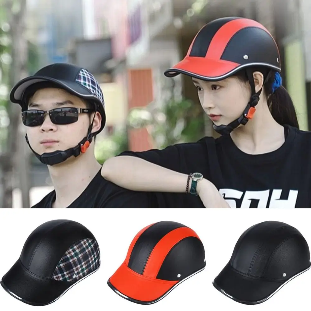 Light Baseball Cap Style Bicycle Helmet Safety Hard Motorcycle Half Helmet Half Face Anti-UV Cycling Helmet Racer
