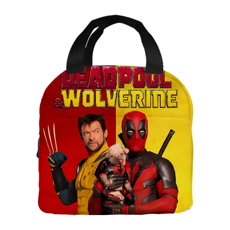 Nowa torba na drugie śniadanie Deadpool Wolverine fajny pakiet izolacyjny dla mężczyzn chłopcy wodoodporne zewnętrzne termiczne pudełko na drugie