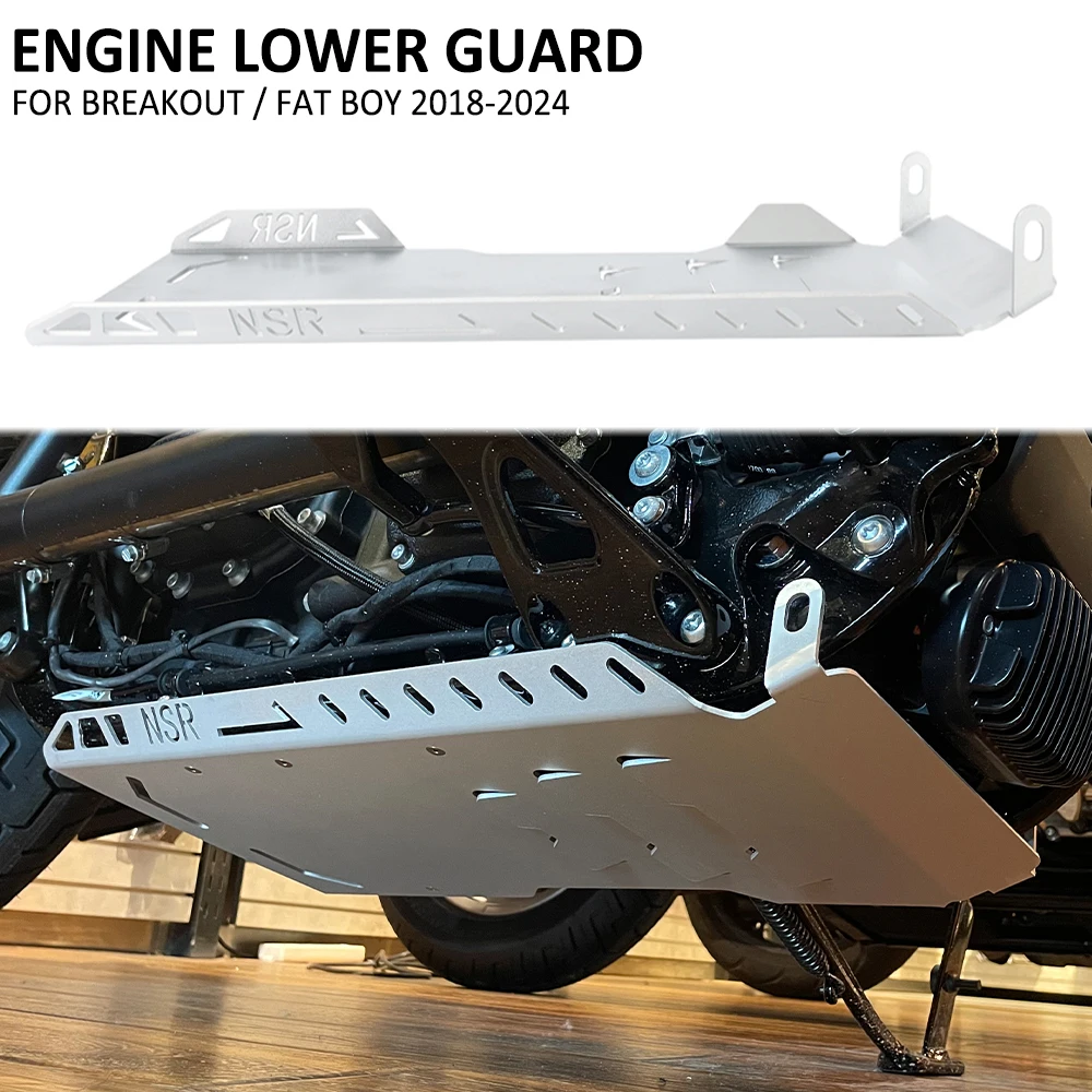 For Harley BREAKOUT FAT BOY 2018-2024 2023 Motorcycle Skid Plate Engine Lower Base Chassis Guard Body Fairing Protection Shield