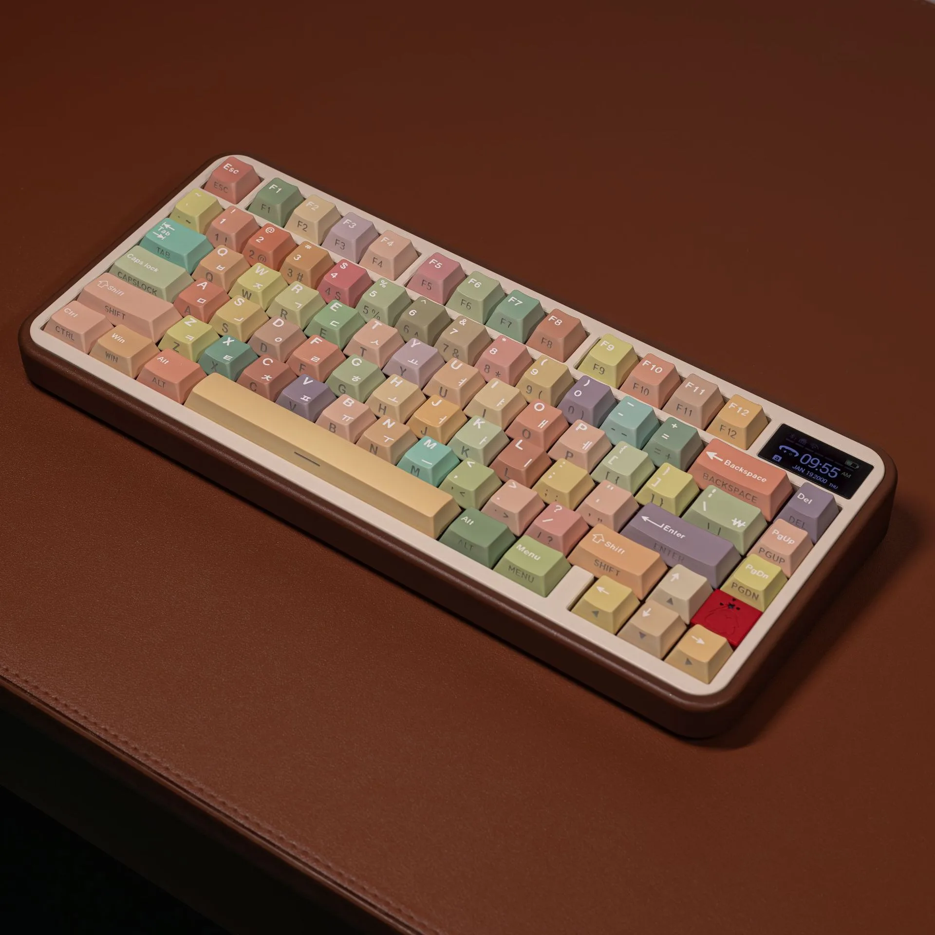 Jelly Rainbow Keycaps Korean Spanish French Japanese Cherry Profile Side Print PBT Keycap For Mechanical Keyboard ISO Key Caps