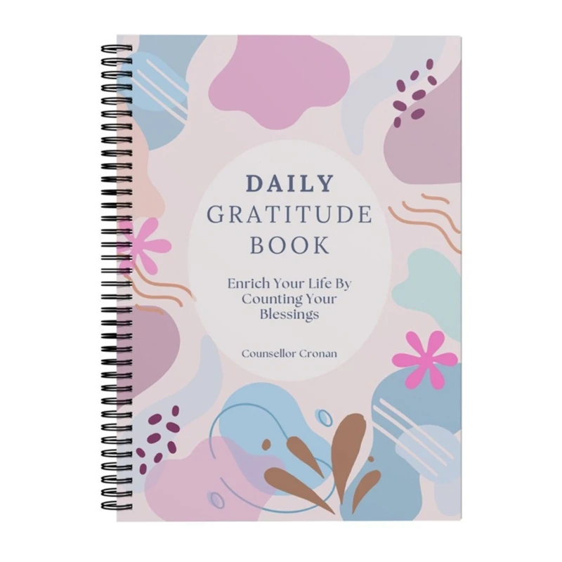 K9FC Mental Wellness Gratitude Planner Notebook Twin Coil Binding Gratitude Journal for Daily Positive Thinking Tracking