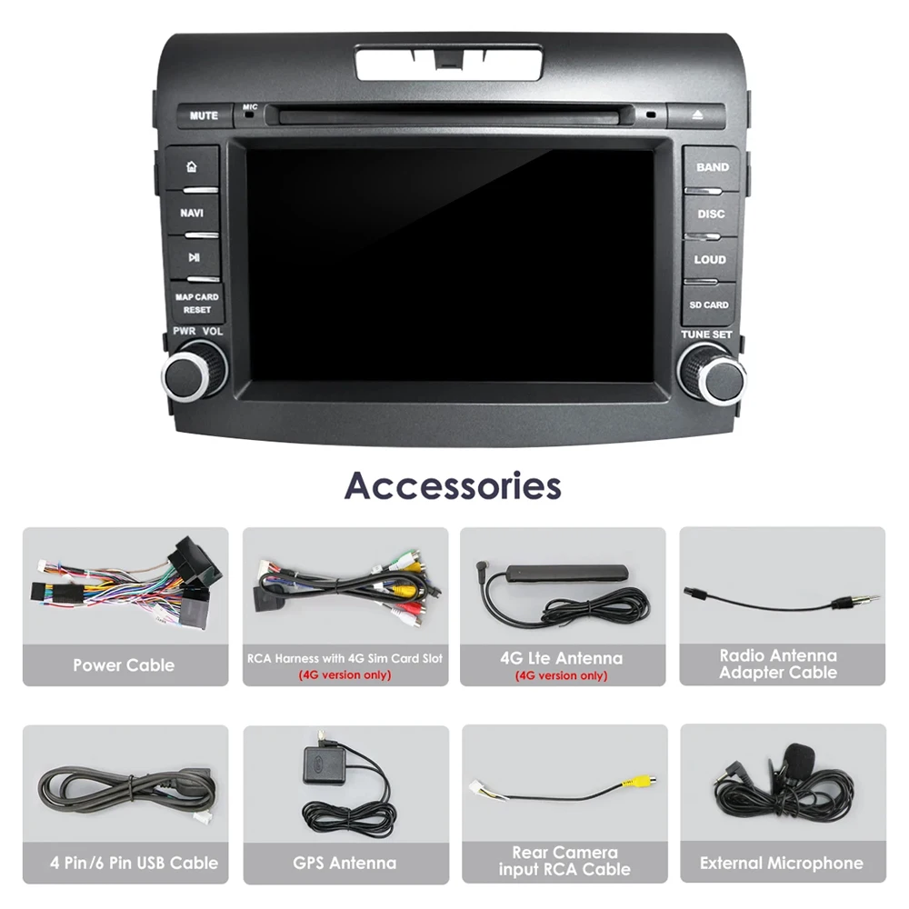 أندرويد 13.0 راديو السيارة لهوندا CRV CR-V 4 RM 2011-2018 CarPlay WiFi 4G بلوتوث نظام تحديد المواقع والملاحة DSP ستيريو مشغل وسائط متعددة #6