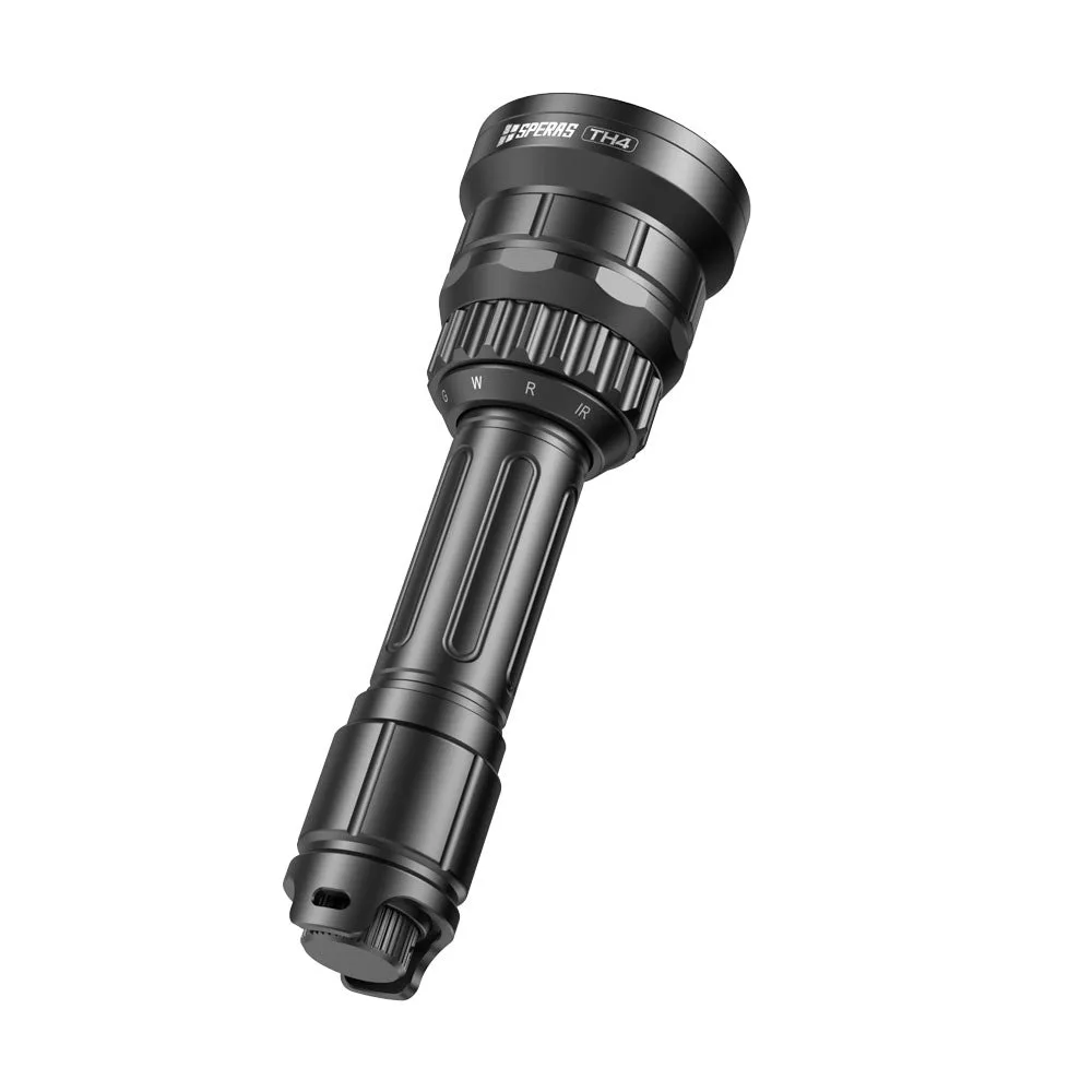 SPERAS TH4 4-In-1 Zoomable Dimmable Flashlight High Lumen Tactical Hunting Torch Waterproof Outdoor Camping Light