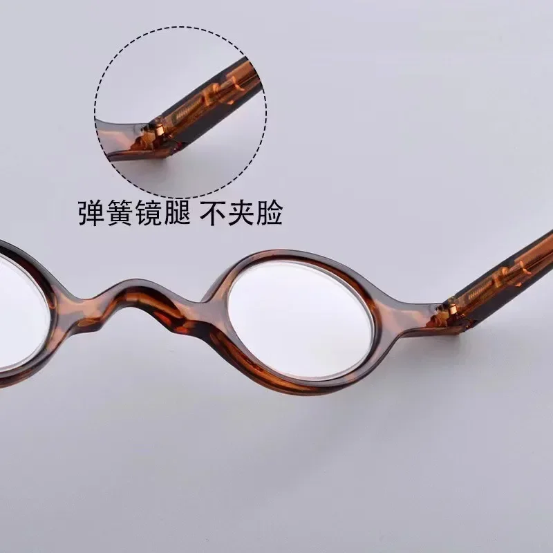 New retro personality mini small round frame reading glasses for men and women fashion spring foot reading glasses