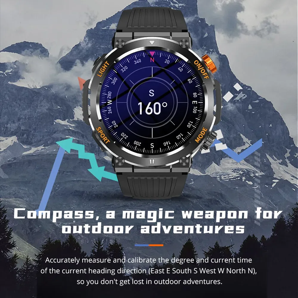 [2024] COLMI V68 1.46\'\' IPS Display Smartwatch 100 Sports Modes Compass Flashlight Men Military Grade Toughness Smart Watch