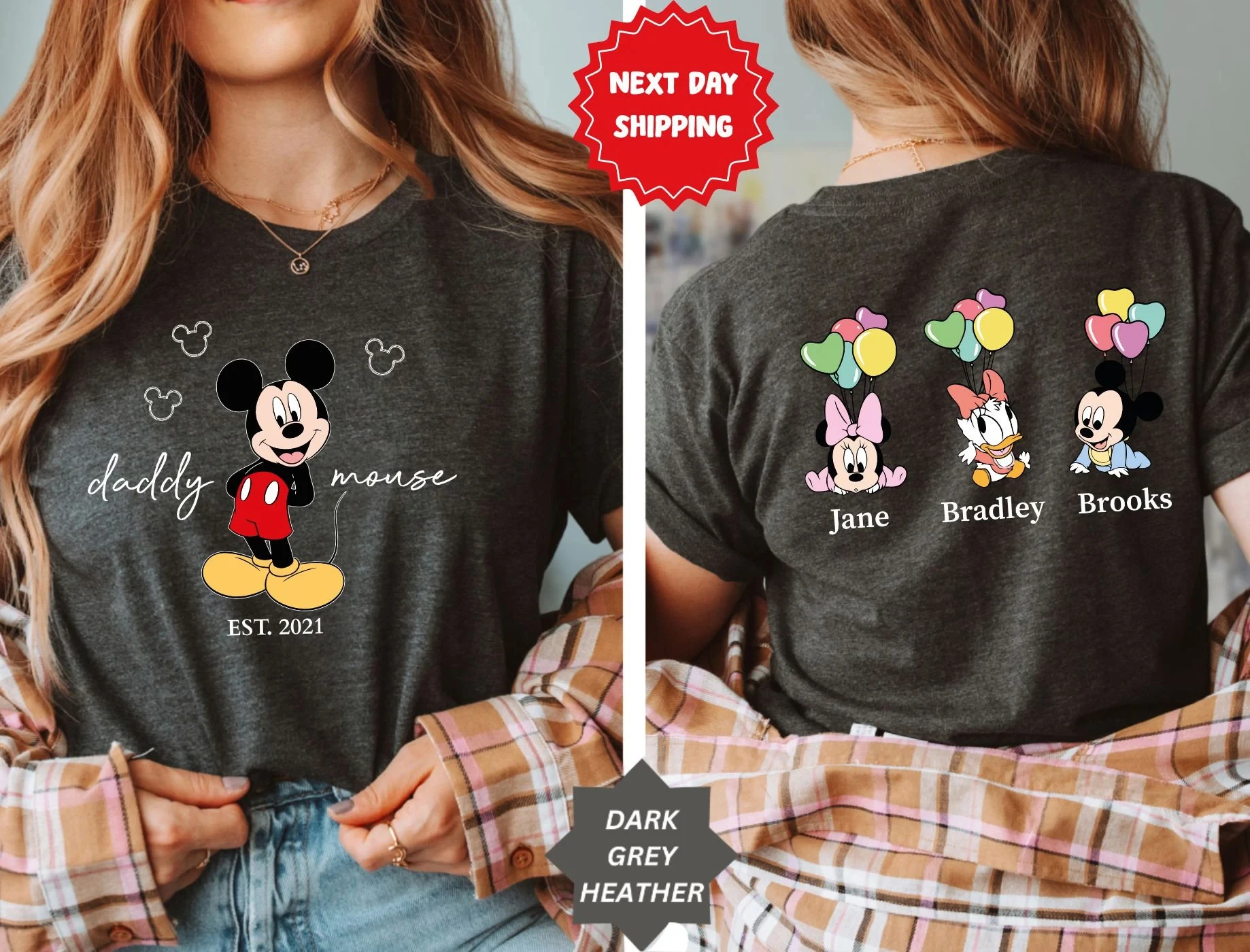 

Daddy Mouse With Name Kids, Mickey Family Shirt, Family Vacation Shirt, gift Shirt, Fathers Day Shirt