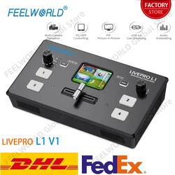 FEELWORLD LIVEPRO L1 V1 Live Streaming Video Switcher 4xHDMI Input Hdmi USB3.0 Multi Format Studio Record Preview Camera Youtube