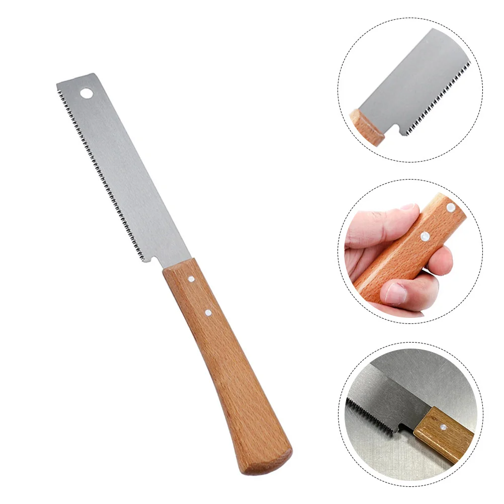 

1Pcs Portable Wooden Handle Durable Sk5 Steel Blade for Pruning Trimming Woodworking and Landscaping Hand