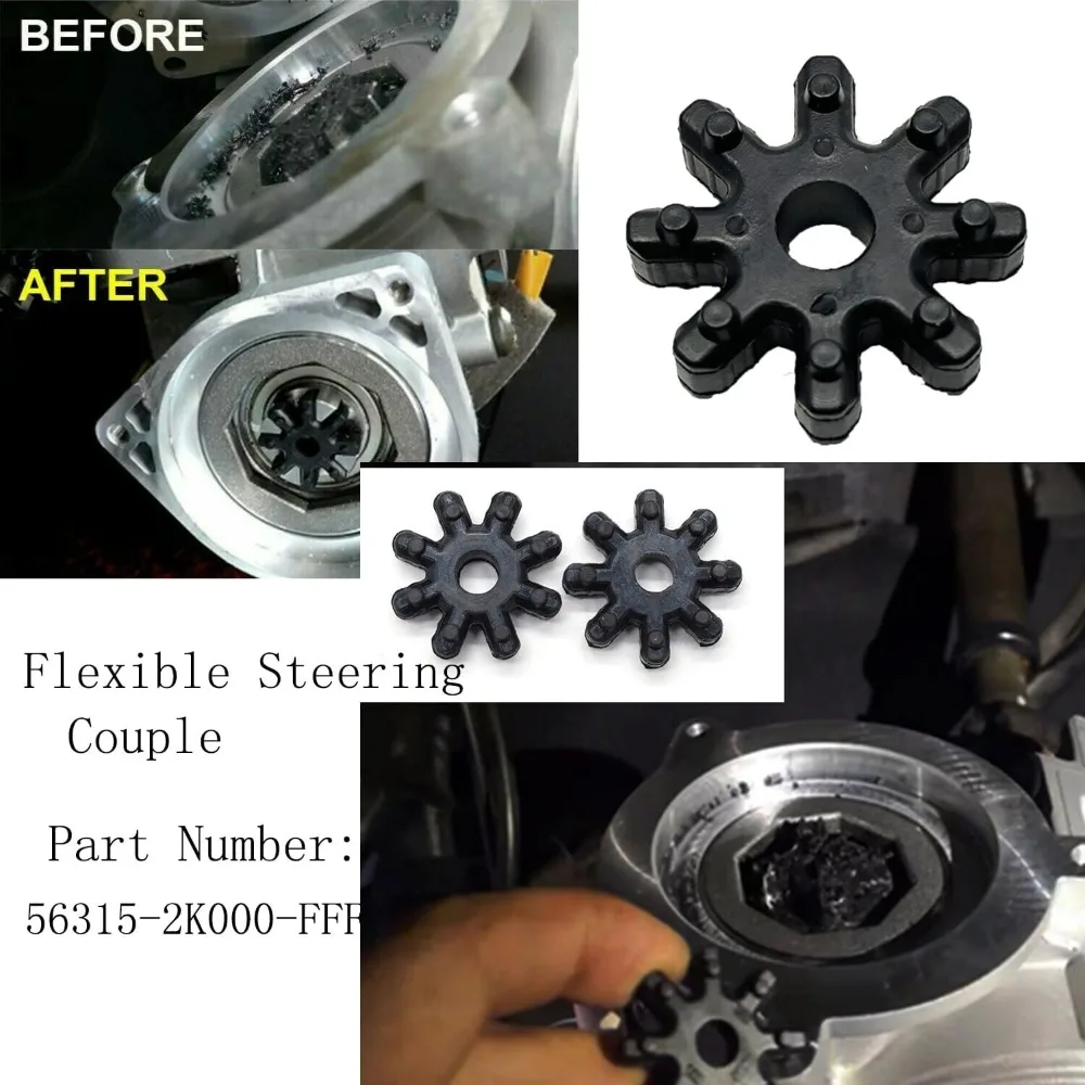 8pcs Flexible Coupling for Hyundai Kia 56315-2K000FFF Steering Shaft Steering Column Gear Rubber Pad - view 6
