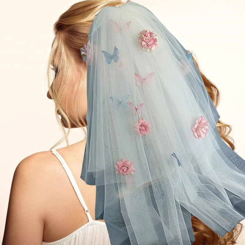 Sophisticated Wedding Veils Light weight Flower Decoration Veils Creative Veils for Indoor and Outdoor Weddings DropShip