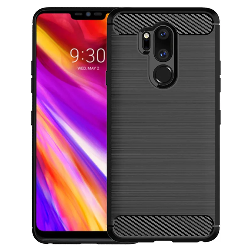 Shockproof Silicone Case for LG G7 Thinq G7 One Carbon Fiber Cases for lg g7+ thinq LG X5 Q9 One Brushed Texture Phone Cover