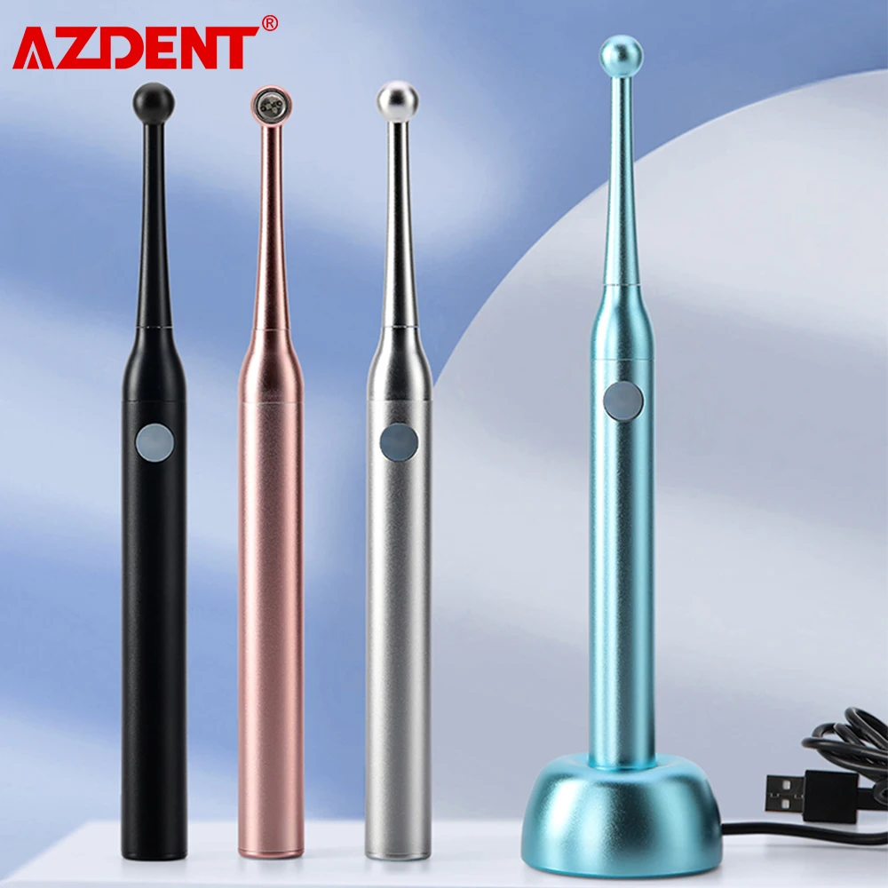 AZDENT Dental LED Curing Light Wireless Cure Lamp Light Intensity 800-2300mW/cm² 1 Second Curing Resin Wavelength 385-515nm