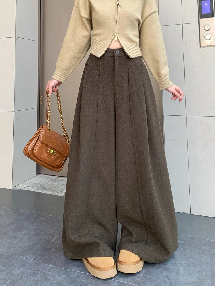 2 ألوان النساء مرونة عالية الخصر سراويل تقليدية الإناث الخريف الربيع 2026 ليوبارد مستقيم السراويل الطويلة الإناث (JJ1958