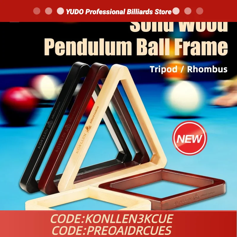 

Wooden Billiard Ball Rack Billiard 8-Ball Triple-Cornered Rack 9-Ball Diamond Billiard Rack for Billiard Pool Table Accessories