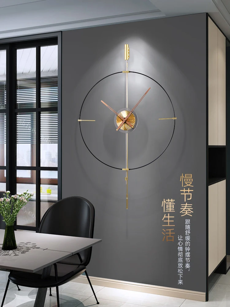 Spanish wall clock modern simple light luxury living room clock quartz clock hanging watch creative