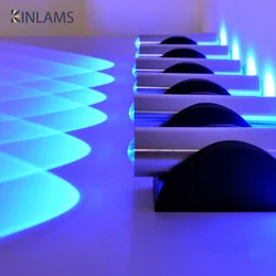LED Double Headed Wall Lamp Aluminum Corridor Lighting Aisle Background Wall Lights KTV bar Wall Room Decorations Night Light