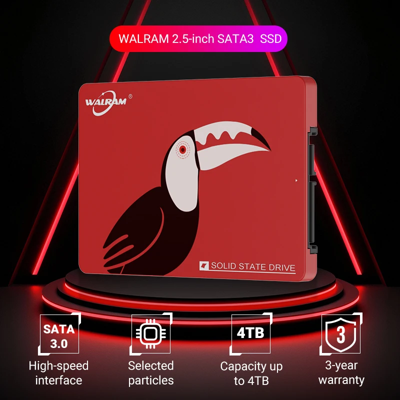 WALRAM SSD 1tb 120gb 240 gb 480gb 2tb SSD HDD 2.5 ''SSD SATA SATAIII 512gb 256gb 128gb unità a stato solido interna per Laptop