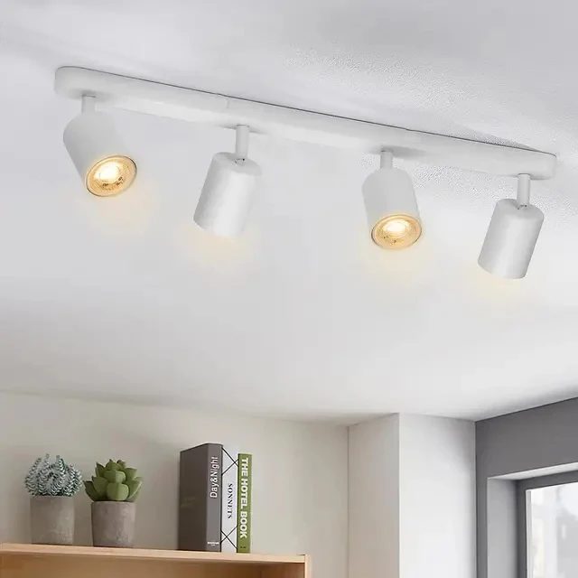 Moderne GU10 LED Studie Plafondverlichting Keukenarmaturen Eetkamer Achtergrond Decoratie Lampenkap Verstelbare Trappen Gangpad Lamp