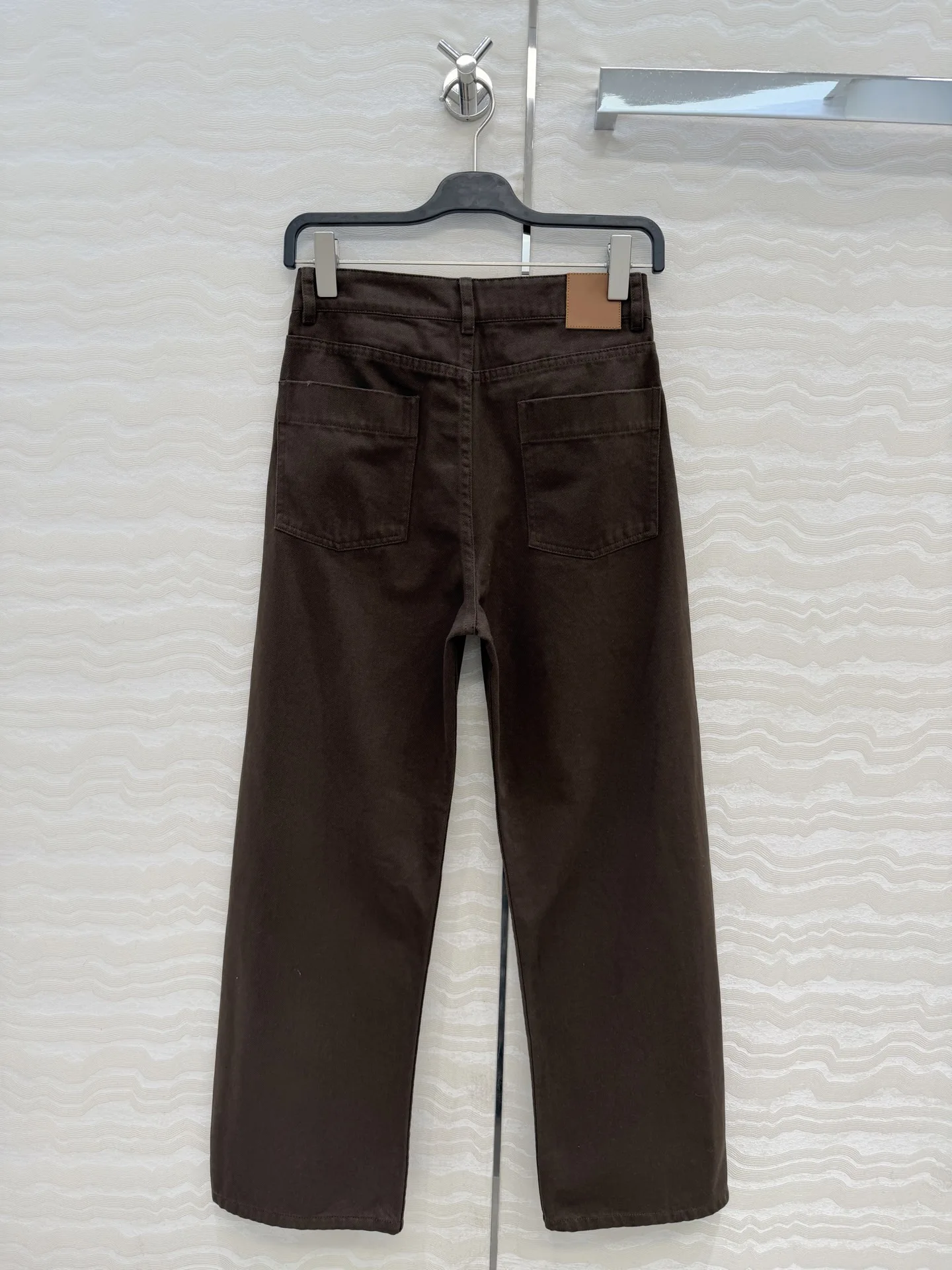 Luźne damskie jeansy dżinsowe, tkane po bokach, oryginalny kolor, krój relaksowany, wyszczuplające długie spodnie, wysoki stan, bawełna, zamek błyskawiczny.