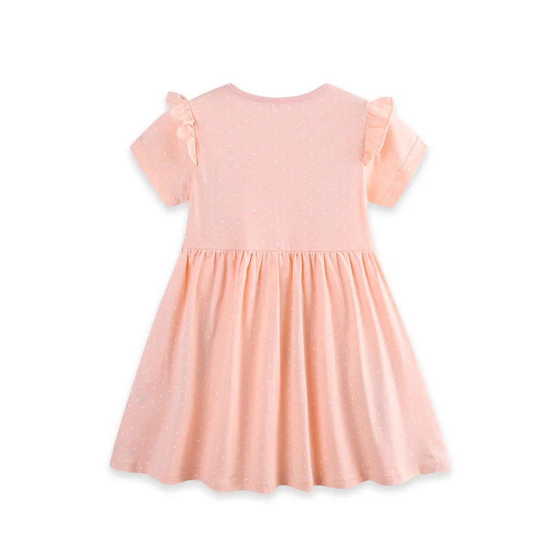 26 Summer New Girls' Dress Cute Embroidered Children's Princess Dress Flutter Sleeve Toddler Dress