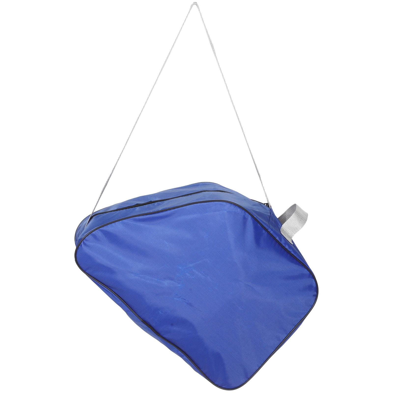 Bolsa de patín portátil azul, correa de hombro ajustable, patines en línea de hielo, diseño multifuncional, tela Oxford duradera y elegante