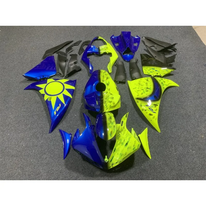 

New ABS Fairings Kits Fit For YAMAHA YZF- R1 2009 2010 2011 2012 2013 2014 09 10 11 12 13 14 Bodywork Set Yellow blue