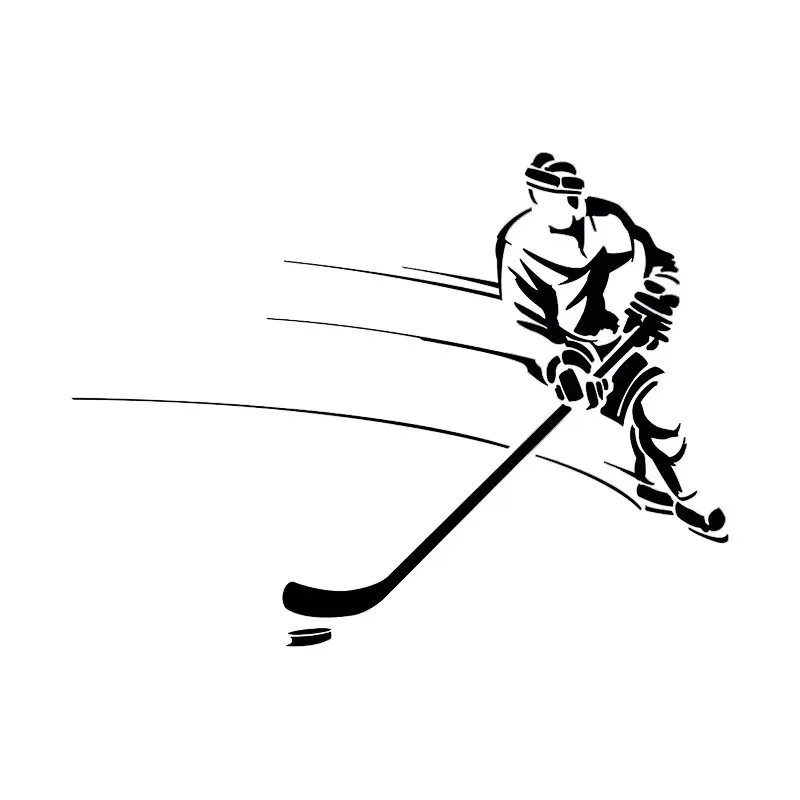 25x18cm ice hockey player styling design, car window bumper, laptop, motorcycle helmet decoration, vinyl car sticker