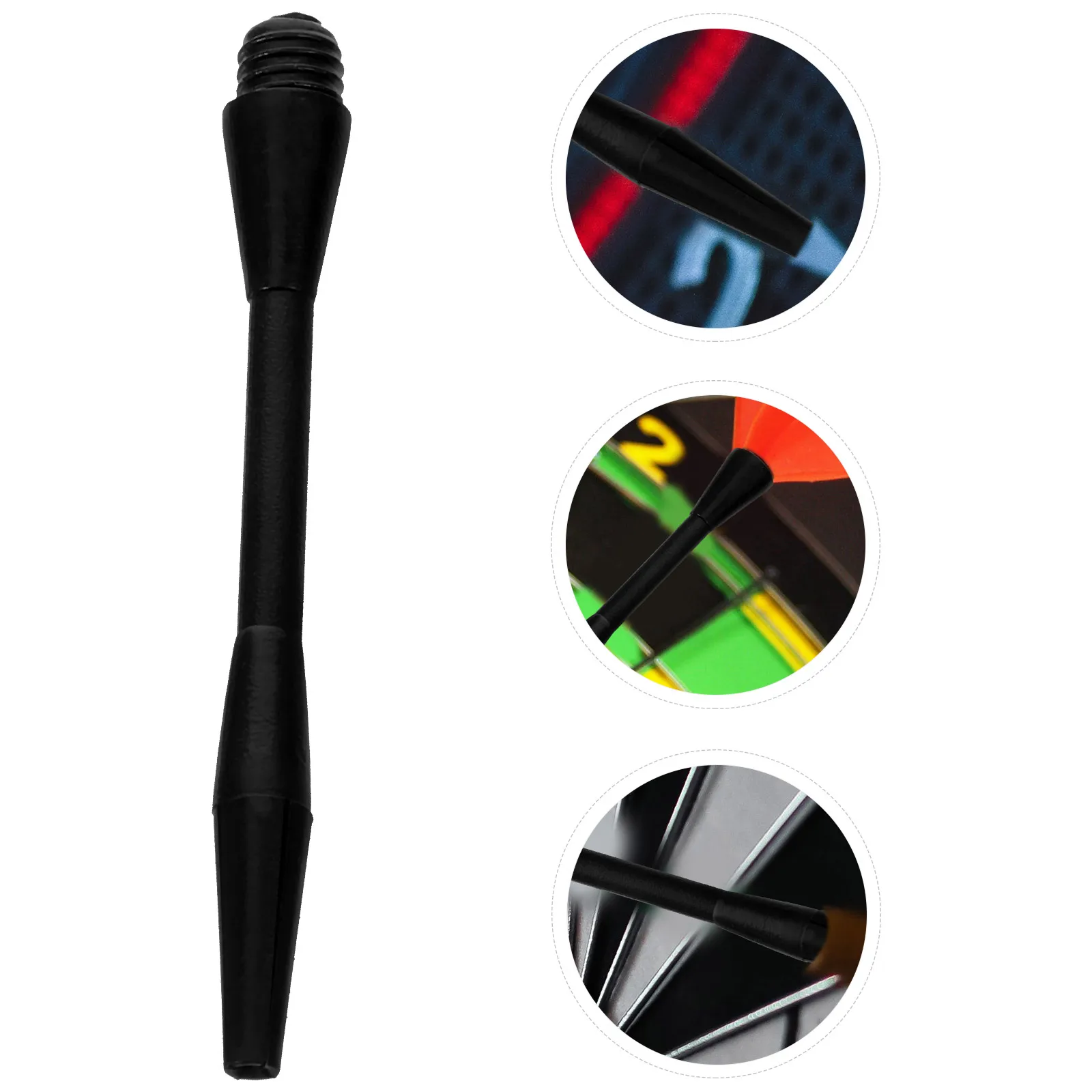 

50pcs Dart Shaft Accessories Black Nylon Shafts for Steel Tip Threaded Design Breakage Resistant Outdoor Toys