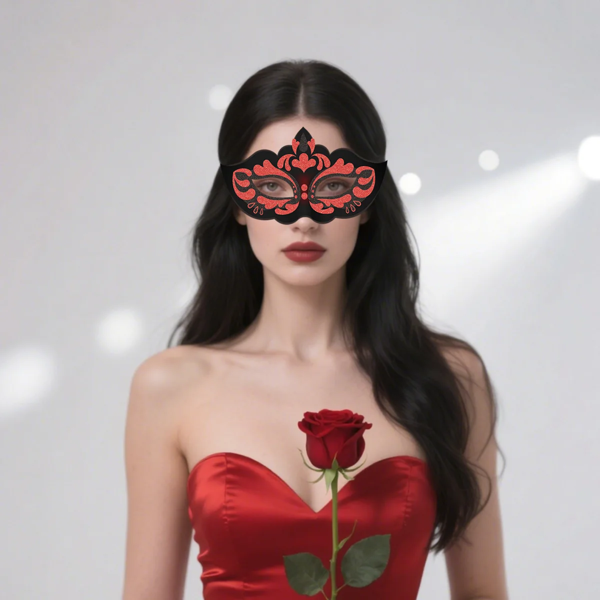 قناع مموه، قناع تنكر لامع، قناع نصف وجه لامع لرقصات قاعة الرقص والحفلات التنكرية والحفلات ذات الطابع