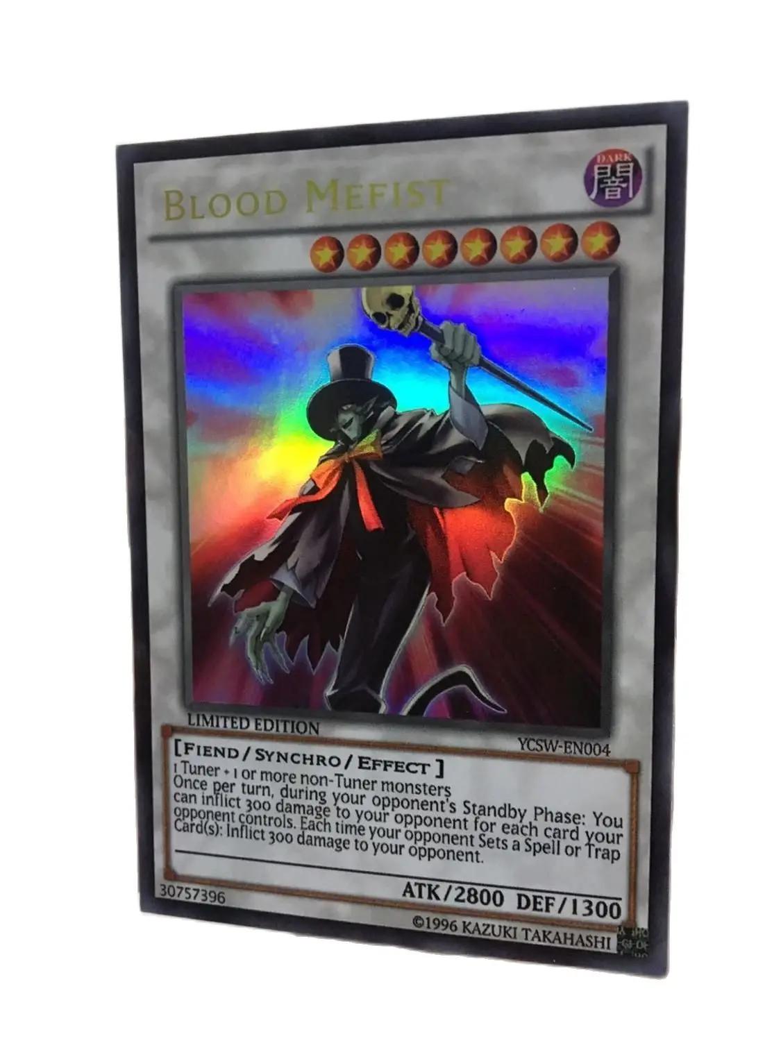 

Yu Gi OhYCSW World Conference 2011 Prize Card Gorefiend Mephistopheles DIY Face Flash Hobby Collection Game Animation Card