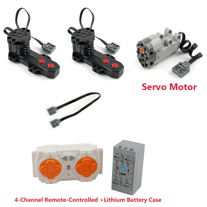 Klocki Technologiczne Części Potworny Silnik Z Pilotem + Pojemnik na Baterie Litowe Model do Składania Klocki Zabawki Akcesoria