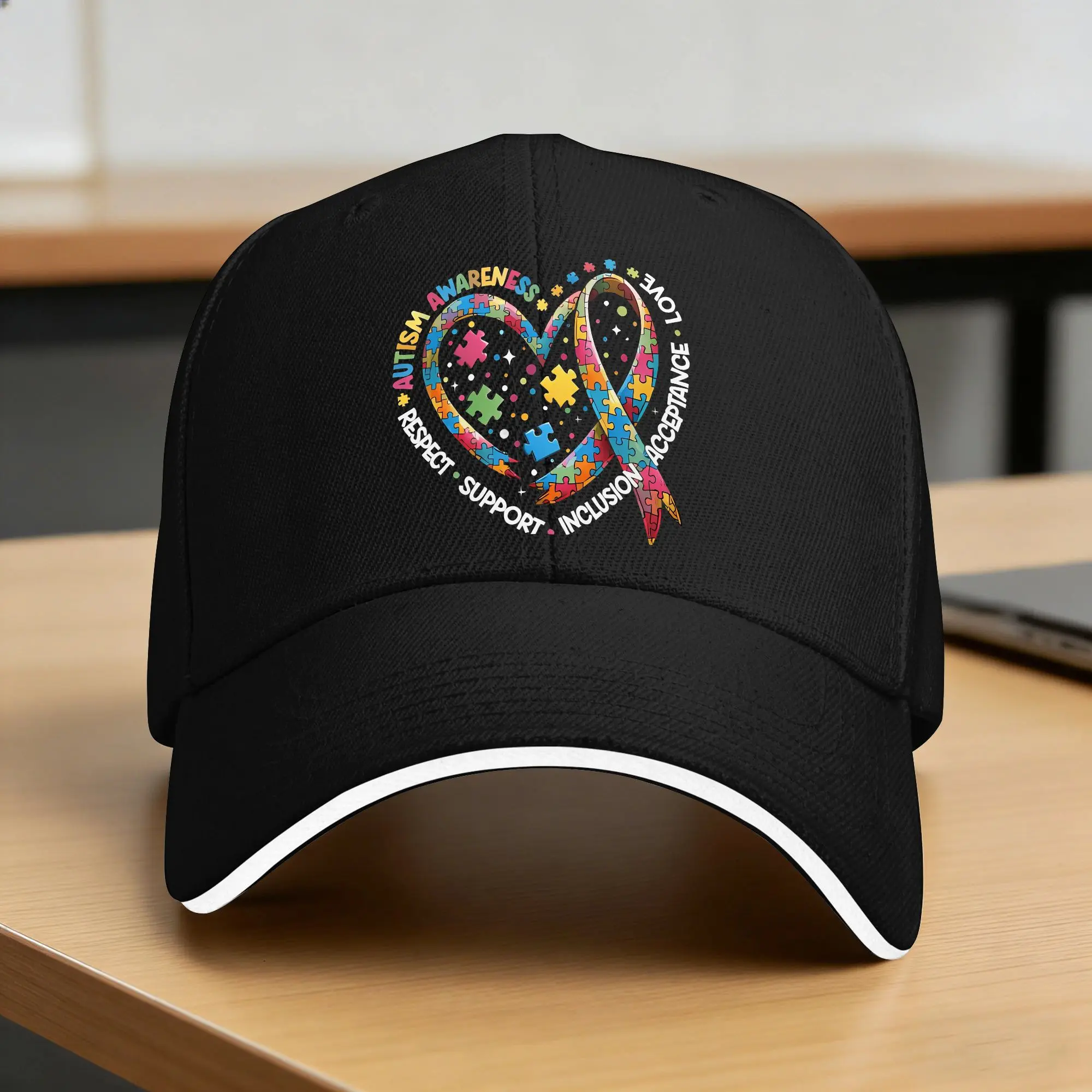 Autism Awareness Respect Love Support Blue Baseball Cap  Streetwear Unisex-Teens Hip Hop Hats Gym Baseball Caps Birthday Gift