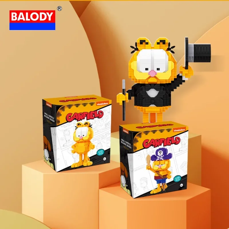 BALODY Kawaii High Quality Garfield Puzzle Block Originality Pirate Santa Claus Image Play Anime Peripheral Kids Christmas Gift