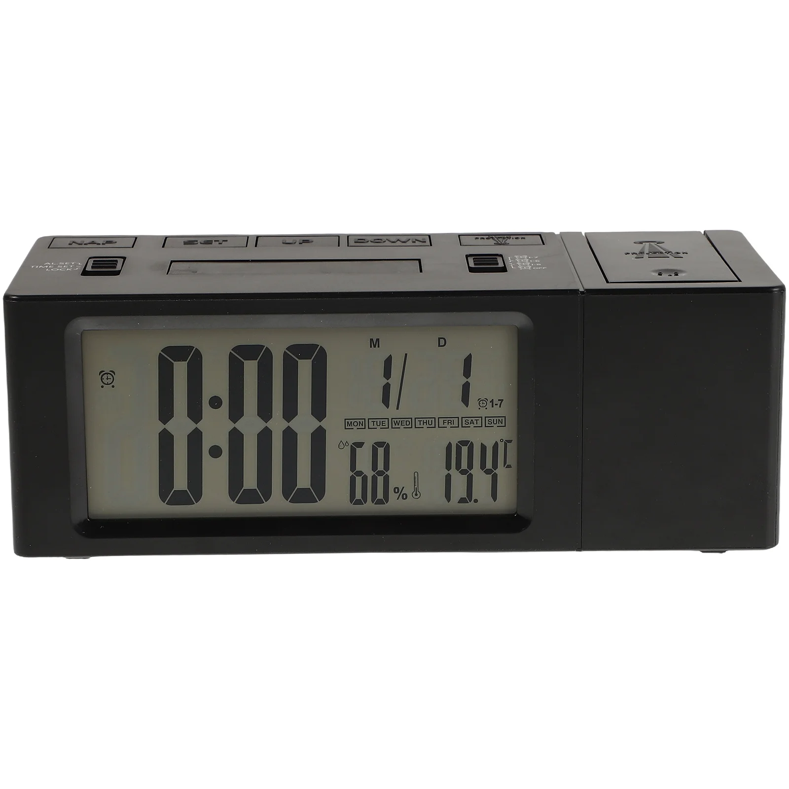 

Digital Projection Alarm Clock Adjustable Brightness Light Ceiling Wall Projector For Bedroom Dual Time