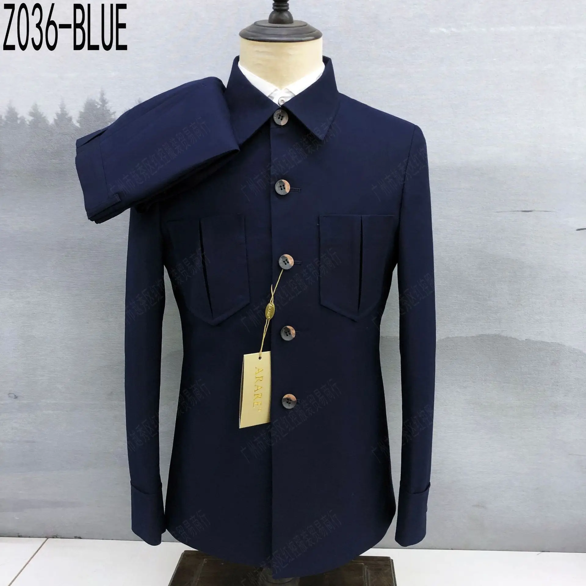 ARARE – costume d'affaires pour hommes, nouveau Style, avec col de veste et col Zhongshan, nouvel ar