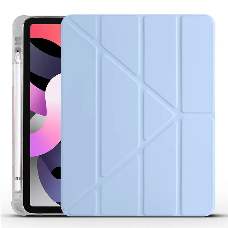 For iPad Air 11 inch 2024 Case with Pen Holder Smart Folio Leather Soft Back Stand Cover For iPad Air 11 2024 Air 6th Gen Case