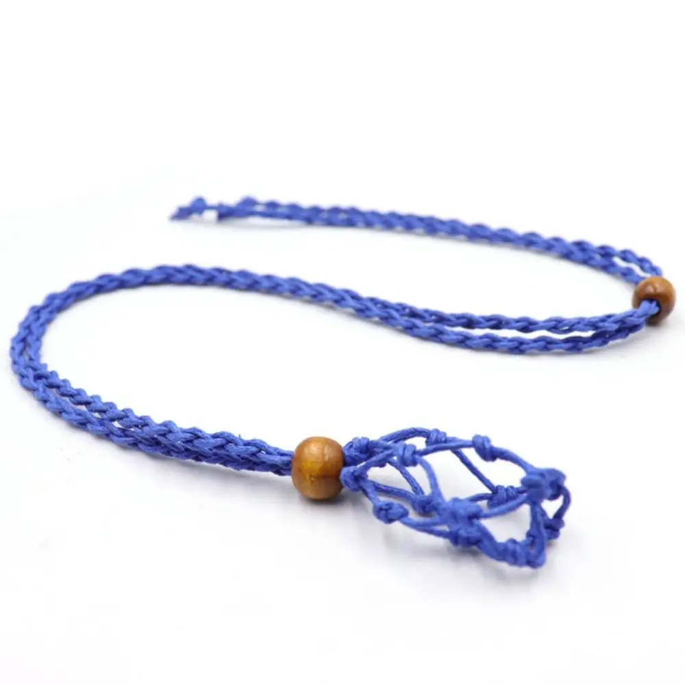 DIY Necklace Cord Braided Hand-woven Crystal Necklace Holder Length Adjustable Wax Rope Braided Necklace Cord Necklace