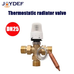 DN25 Energy saving 30-70 degree control Floor heating system thermostatic radiator valve M30*1.5 Remote controller 3 way valve