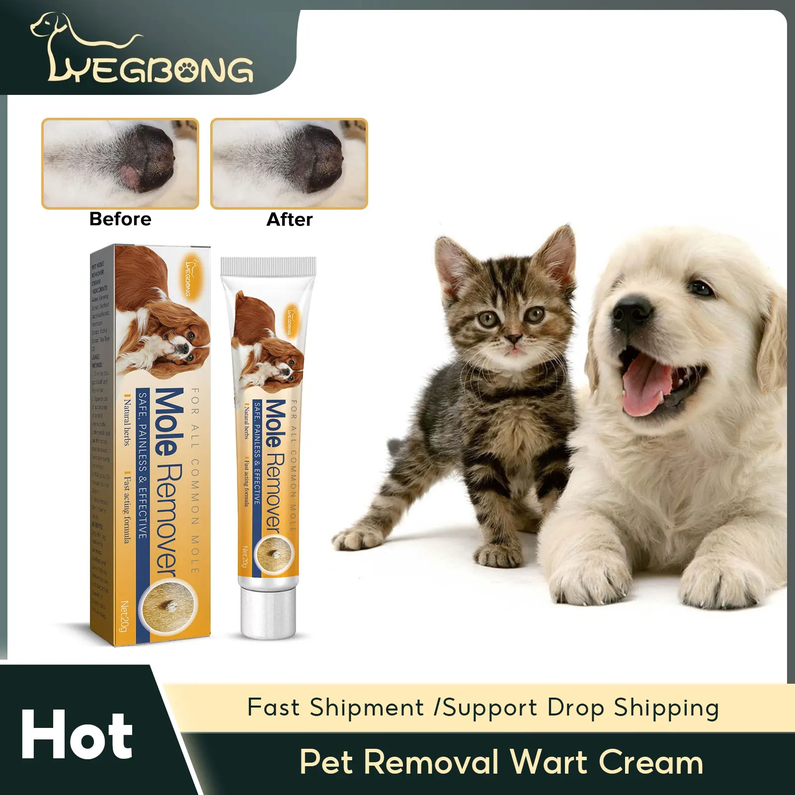 Pet Removal Wart Cream Diminish Skin Moles Corns Nourish Skin Wart Treatment Alleviate Discomfort No Irritation Pet Repair Cream