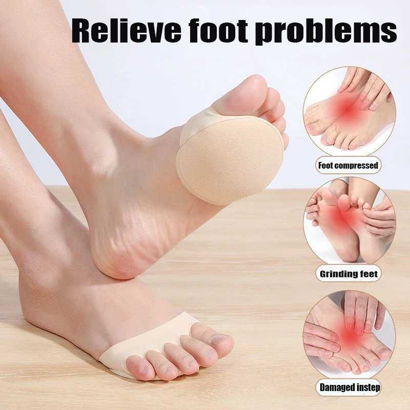 5Pairs Front Palm Rest Anti Slip Half Size Pad for High Heels Half Foot Invisible Sock Dance Insole for Cushioning Socks 10pcs