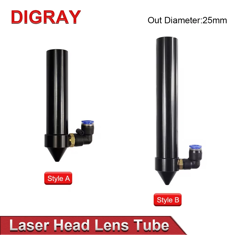 DIGRAY CO2 Laser Head Lens Tube air Nozzle Laser Lens Diameter 20mm Focal Length 50.8/63.5mm Engraving And Cutting Machine
