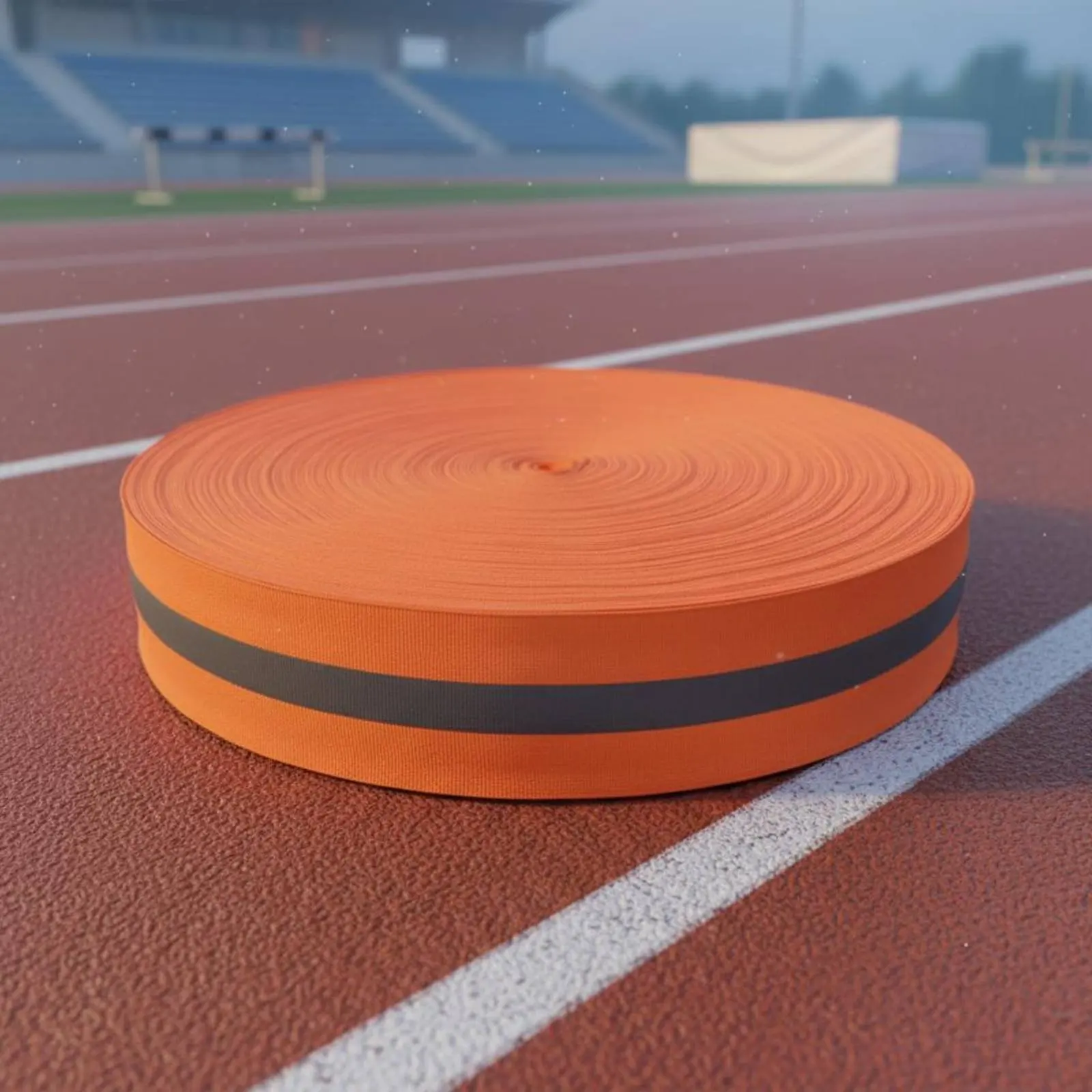 

Track Ribbon Tape Dark Middle Stripe High Visibility Ribbon Sports Gear 100 Meter Roll Safety Supply Polyester
