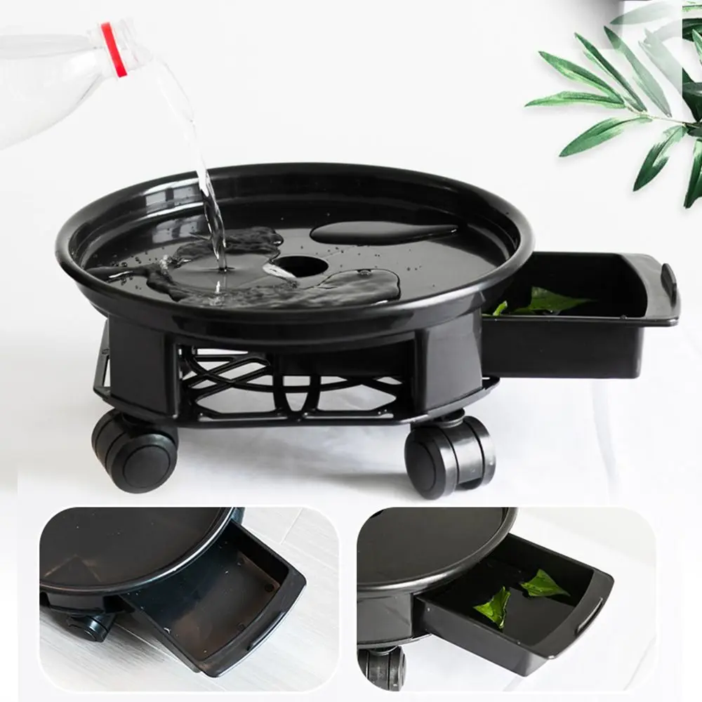 دائم المنقولة زهرة وعاء النبات صينية 360 درجة المتداول مع صينية المياه حامل النبات قاعدة اناء للزهور المحرك زهرة زارع الوقوف