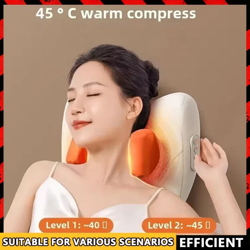 

Trapezius Electric Massage Pillow Wireless Car And Home Massager Heating Waist Neck Leg Cervical Shiatsu Kneading
