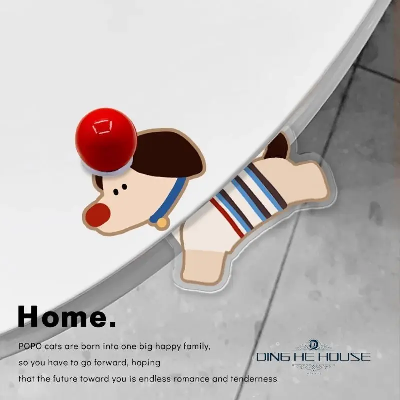 

Sausage Dog Toilet Lid Lifter Household Hand-Free Red Ball Seat Lifters Opener Cartoon Acrylic Non Dirty Hands Bathroom Tool