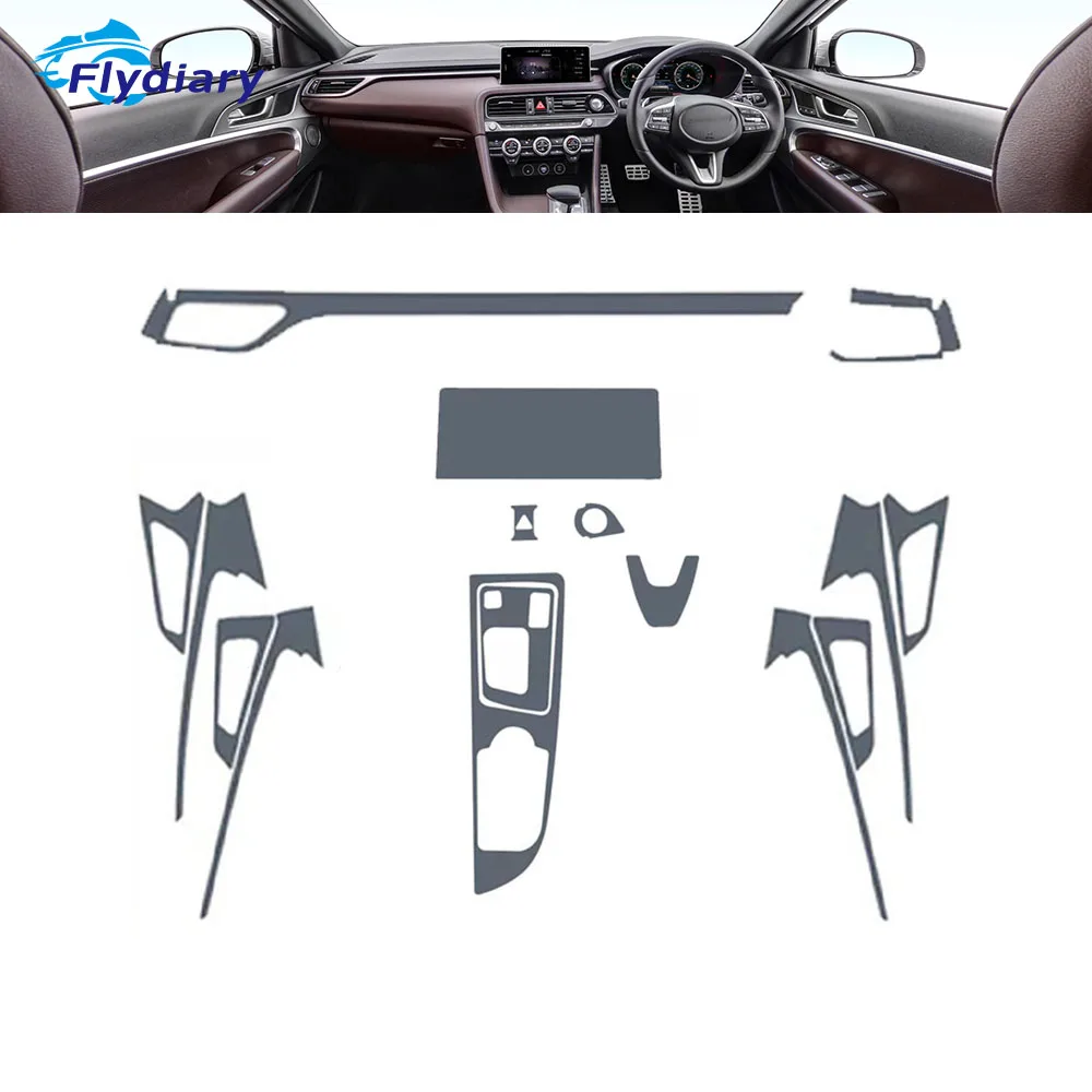 For Genesis G70 2021-2023 Car interior Center console transparent TPU Paint protective film Anti scratch sticker LCD screen PPF