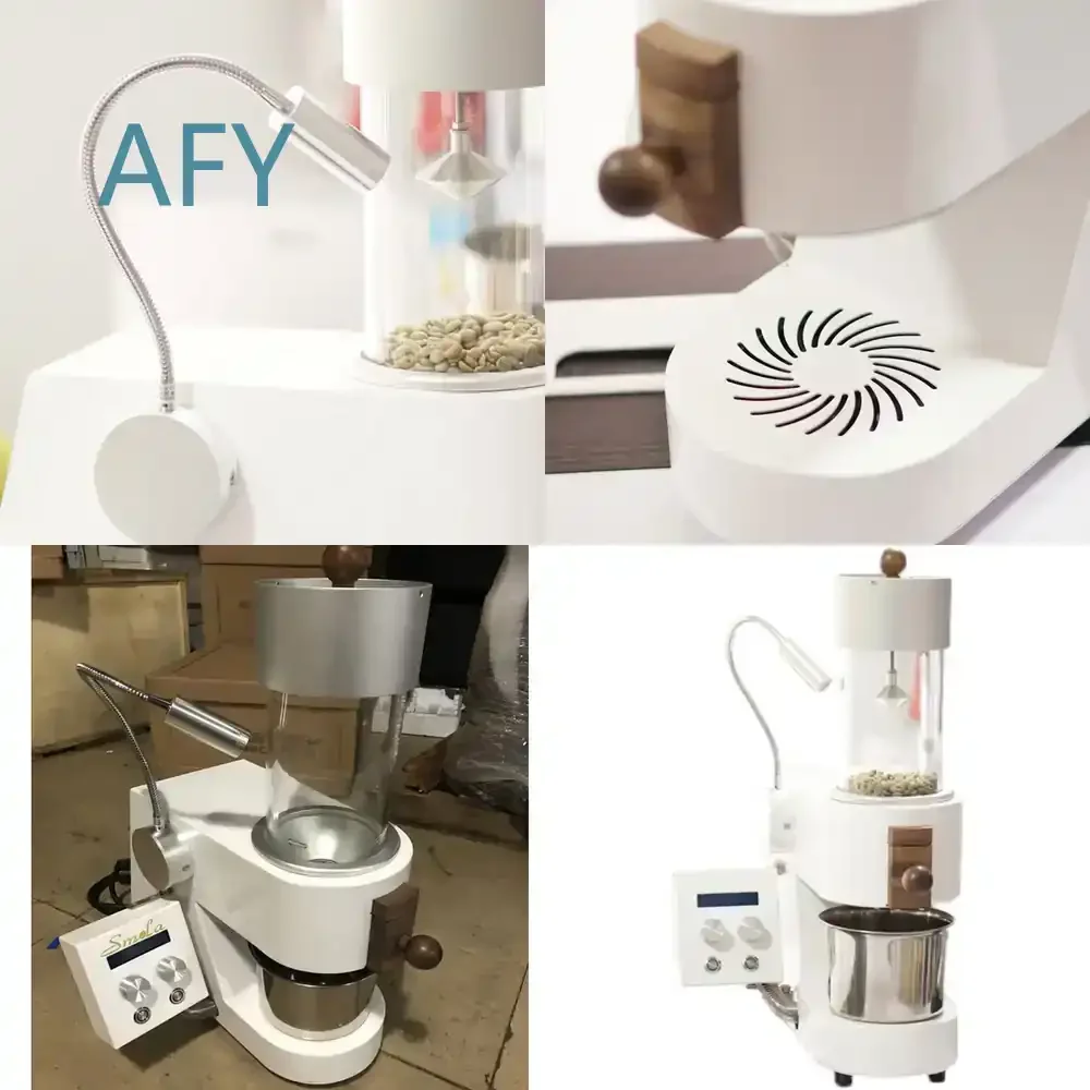 300g Hot Air Coffee Bean Roaster for Commercial Use Automatic Bluetooth Controlled Coffee Roasting Machine with Curve Cooling