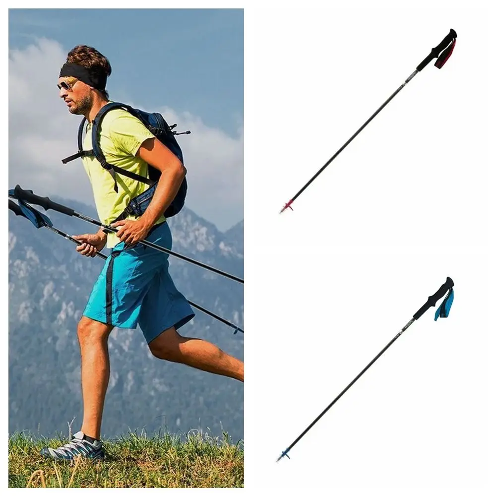 

4 Section 4 Section Trekking Poles Folding Anti-skid Carbon Fiber Walking Stick Ergonomic Handle Design Multifunction